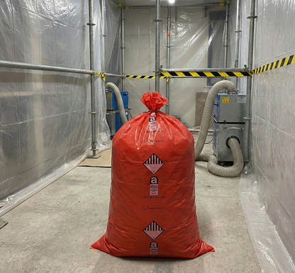Asbestos Waste Bags – 900 x 1200 x 70mu – Printed to UK Legislation