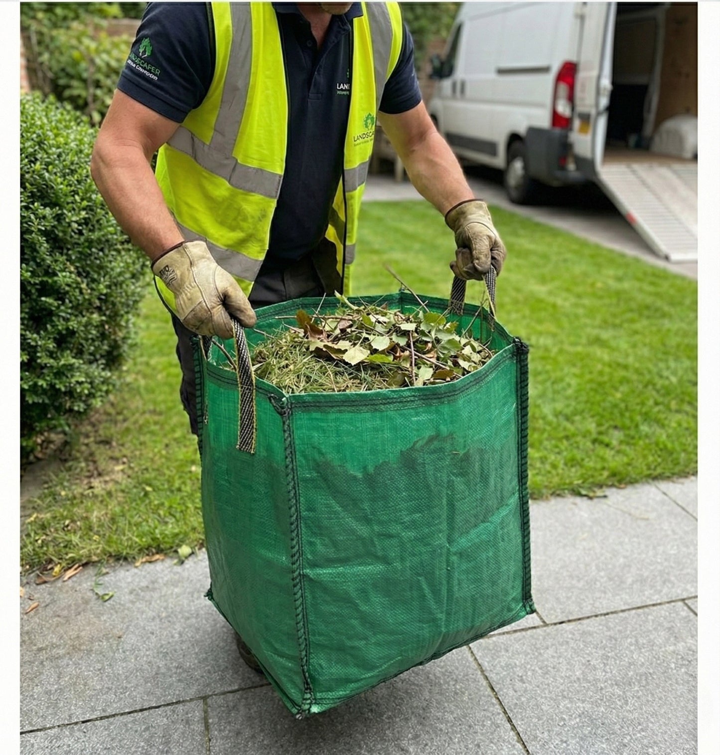 Green Woven Garden Waste Sacks